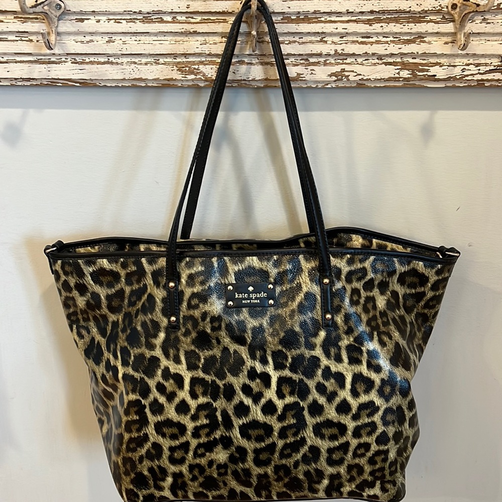 Kate Spade leopard print tote bag